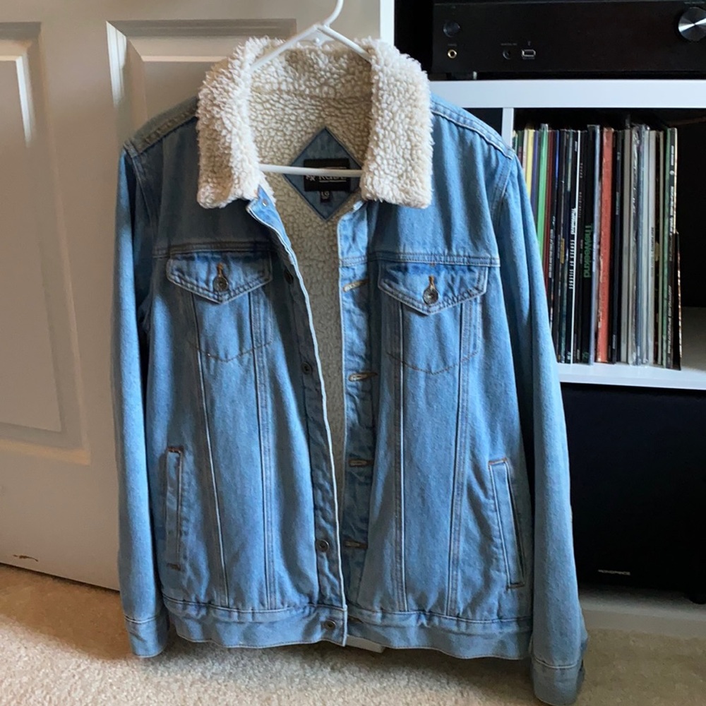 Xxx rude Sherpa lined denim jacket